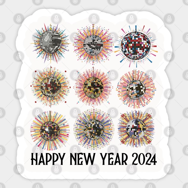 Happy New Year 2024 Sticker by MZeeDesigns